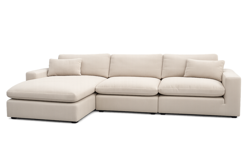 Siena Cloud 3-Piece Modular Sectional with Chaise