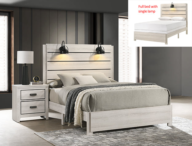 Carter Full Platform Bed 1 Box White