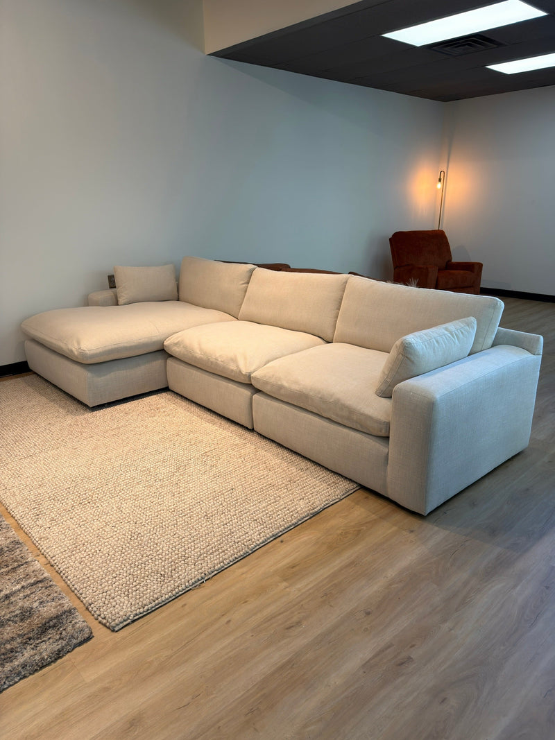 Siena Cloud 3-Piece Modular Sectional with Chaise