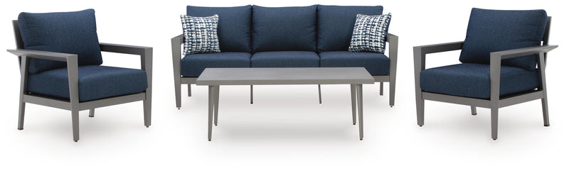 Gali Outdoor Sofa/Chairs/Table Set (Set of 4)