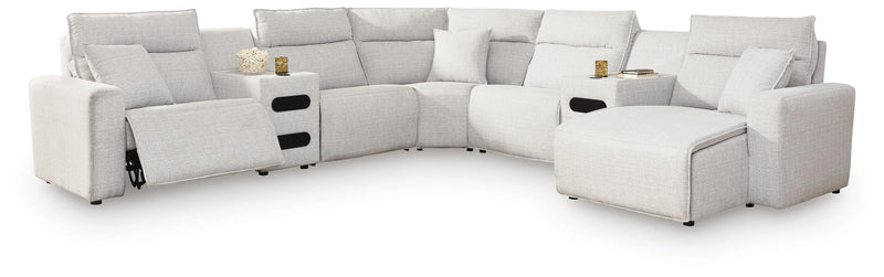 Modmax II Power Reclining Sectional with Chaise and Audio Consoles