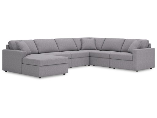 Nuvella 6-Piece Sectional - Gray (Customizable)