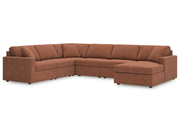 Nuvella 6-Piece Sectional - Red (Customizable)