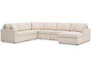 Nuvella 6-Piece Sectional - Beige (Customizable)