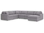 Nuvella 6-Piece Sectional - Gray (Customizable)