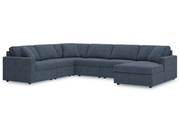 Nuvella 6-Piece Sectional - Blue (Customizable)